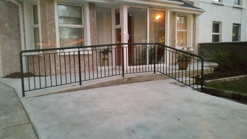 Wrought iron safety handrails